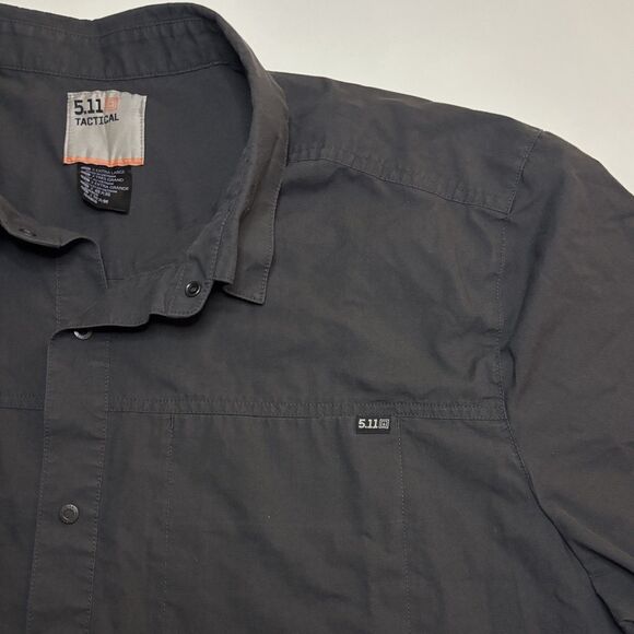 5.11 Tactical Gunther Shirt Dark Gray Mens XXl Short Sleeve Snap Front rapidraw - Picture 6 of 11